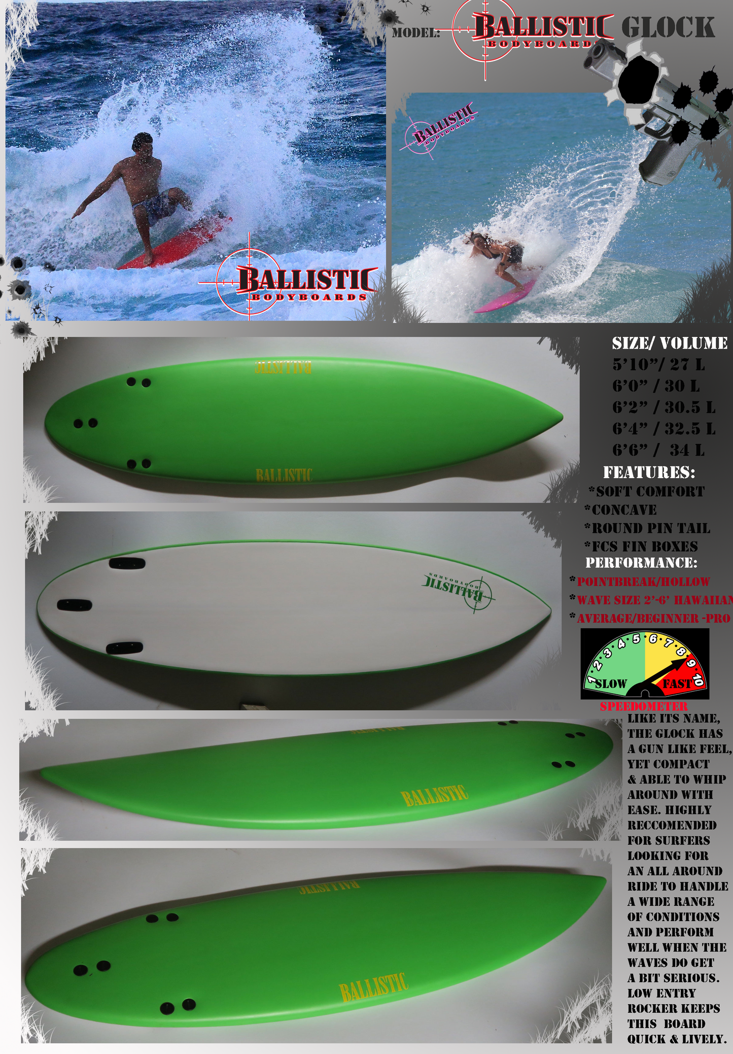 Ballistic Glock Surfboard